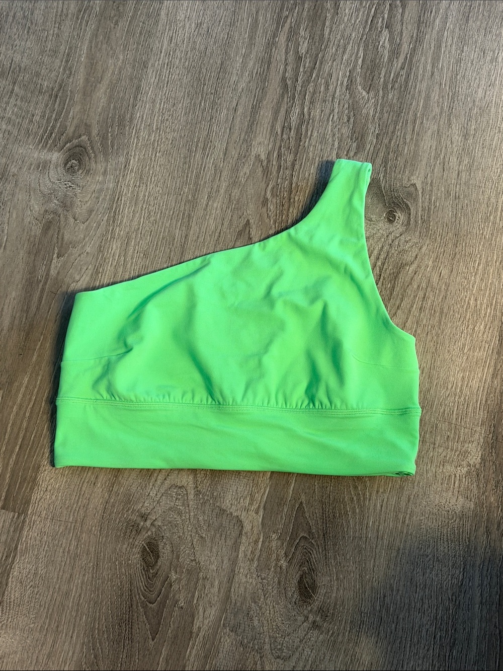 lululemon athletica One-Shoulder Neon Lime align one shoulder Top